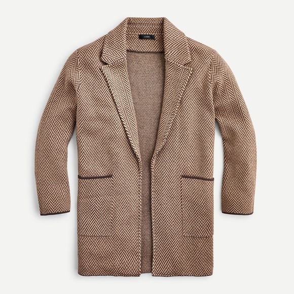 J. Crew Sweaters - J Crew Sophie Open-Front Sweater Blazer in Chevron